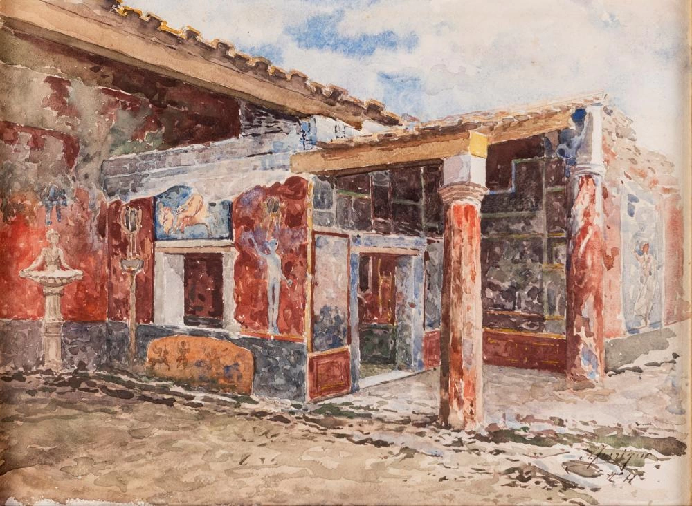 Antonio Ferrigno-77-Veduta di Pompei 5